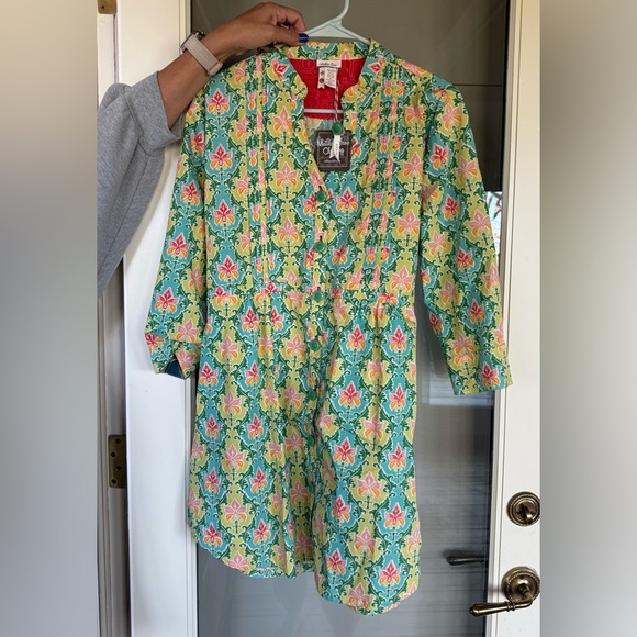 Matilda Jane Green and Pink Floral Tunic - Picture 1 of 3